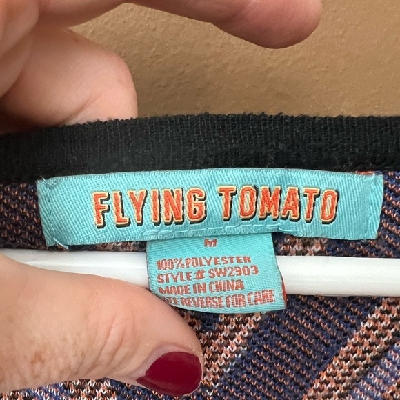 FLYING MONKEY ANTHROPOLOGIE Aztec Sweater Dress Bodycon Southwestern Festival M - Picture 5 of 5